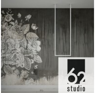 wieszak metalowy sufitowy owalny